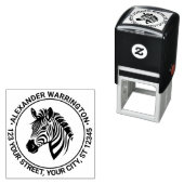 Rücksendeadresse für niedliche Zebra Permastempel (Beispiel)