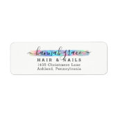 Rücksendeadresse für Pastel-Rainbow-Malerei mit be (Vorne)