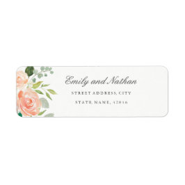 Rücksendeadresse für Peach Blush Wasserfarbe