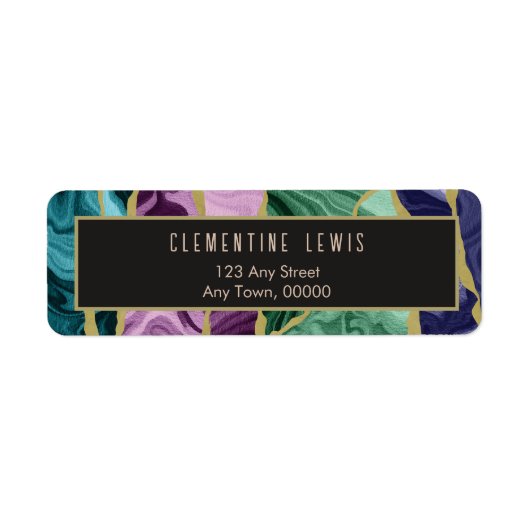 Rücksendeadresse für Peacock Watercolor Agate (Vorne)