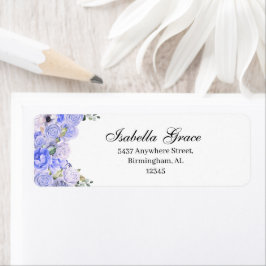 Rücksendeadresse für Periwinkle Blue Floral