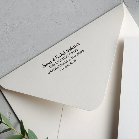 Rücksendeadresse für personalisierte Einfache Paar Permastempel