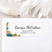 Rücksendeadresse für Pfaus-Script-Typografie (Insitu)