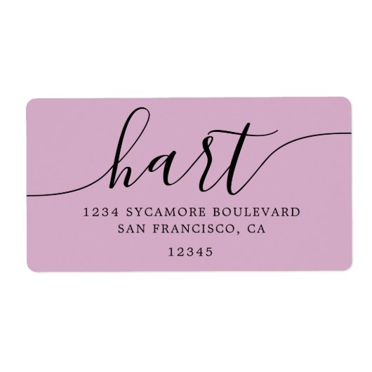 Rücksendeadresse für Pink-Lavendel-Skripte (Vorne)