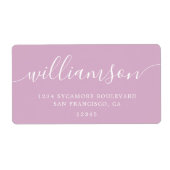 Rücksendeadresse für Pink-Lavendel-Skripte (Vorne)