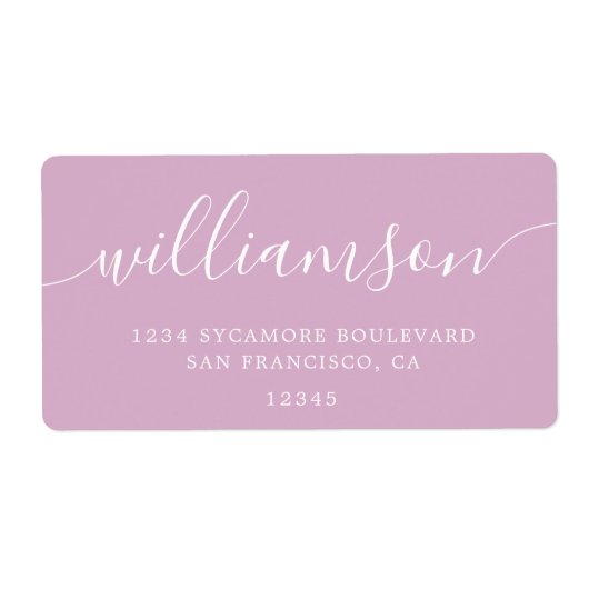 Rücksendeadresse für Pink-Lavendel-Skripte (Vorne)