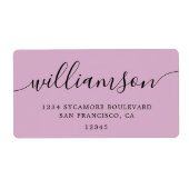 Rücksendeadresse für Pink-Lavendel-Skripte (Vorne)