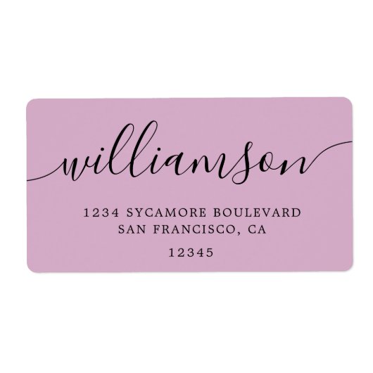 Rücksendeadresse für Pink-Lavendel-Skripte (Vorne)