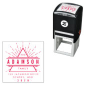 Rücksendeadresse für Red Hipster Triangle Permastempel (Beispiel)