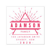 Rücksendeadresse für Red Hipster Triangle Permastempel (Design)