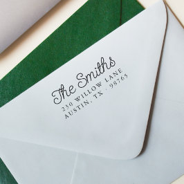 Rücksendeadresse für Retro-Script-Kalligrafie Gummistempel