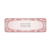 Rücksendeadresse für Rosa Blumenrahmen (Vorne)