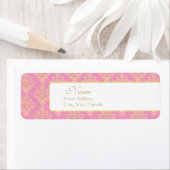 Rücksendeadresse für Rosa und Gold Damask (Insitu)