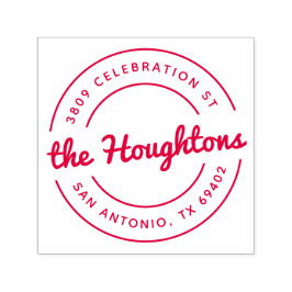 Rücksendeadresse für runder Skriptfamilie Permastempel