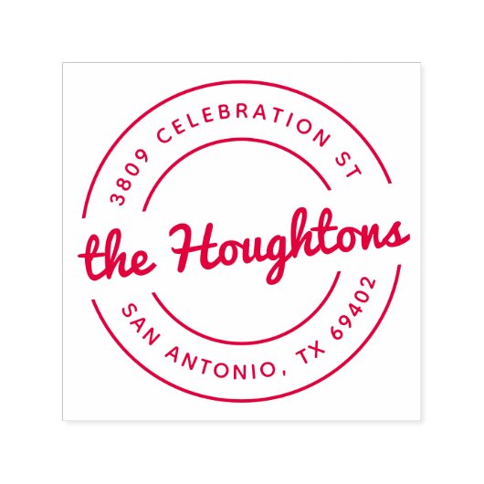 Rücksendeadresse für runder Skriptfamilie Permastempel (Design)