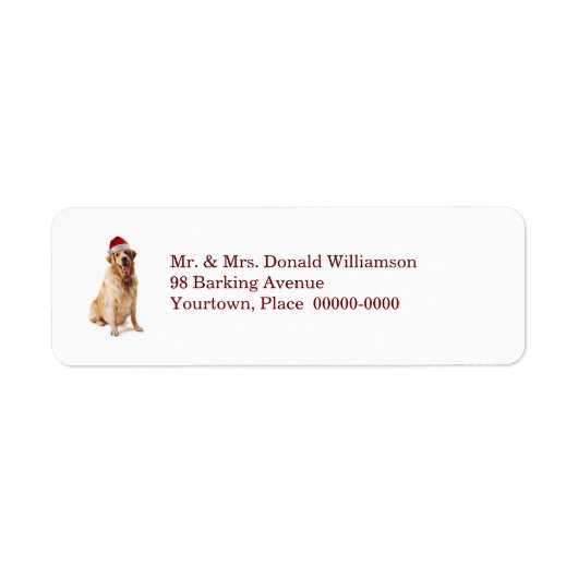 Rücksendeadresse für Santa Dog (Vorne)