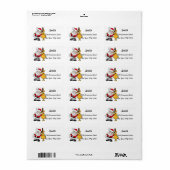 Rücksendeadresse für Santa und Reindee Adressaufkleber (Vorne)