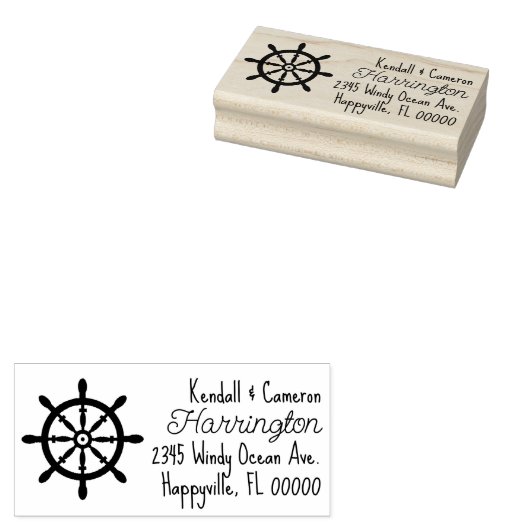 Rücksendeadresse für Schiffssegelschiffe Gummistempel (Stempel)