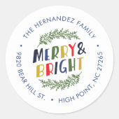 Rücksendeadresse für schöne Ferien Runder Aufkleber (Vorderseite)