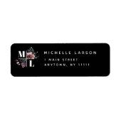 Rücksendeadresse für Schwarz-Chor-Monogramm (Vorne)