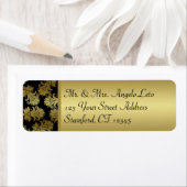 Rücksendeadresse für Schwarz, Gold, Floral (Insitu)