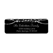 Rücksendeadresse für Schwarz-Weiß-String-Lichter (Vorne)