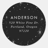 Rücksendeadresse für Schwarze Feiertage Runder Aufkleber (Vorderseite)