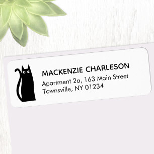 Rücksendeadresse für Schwarze Katze