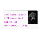 Rücksendeadresse für Schwarze Labrador Retriever (Vorne)