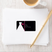 Rücksendeadresse für Schwarzes Brautparty Adressaufkleber (Insitu)