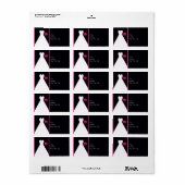 Rücksendeadresse für Schwarzes Brautparty Adressaufkleber (Vorne)