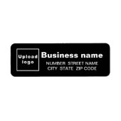 Rücksendeadresse für Schwarzes Unternehmen (Vorne)