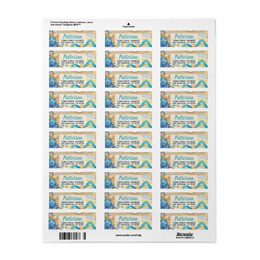 Rücksendeadresse für Seashell Beach (Vorne)