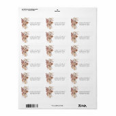 Rücksendeadresse für Skripte Rustikale Floral Adressaufkleber (Vorne)