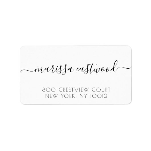 Rücksendeadresse für Skriptsignatur Adressaufkleber (Vorne)