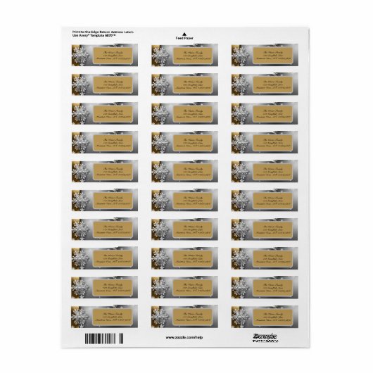 Rücksendeadresse für Snowflake (Vorne)