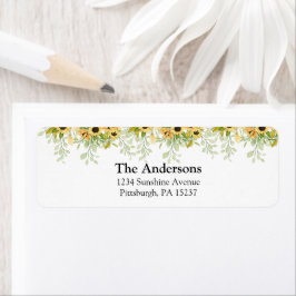 Rücksendeadresse für Sonnenblumen