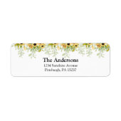 Rücksendeadresse für Sonnenblumen (Vorne)