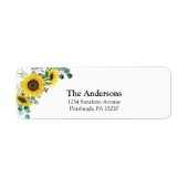 Rücksendeadresse für Sonnenblumen (Vorne)