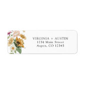 Rücksendeadresse für Sonnenblumen (Vorne)