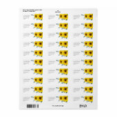 Rücksendeadresse für Sonnenblumen (Vorne)