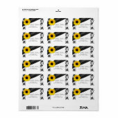 Rücksendeadresse für SonnenblumenDamast Adressaufkleber (Vorne)