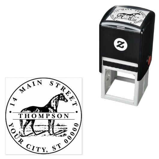 Rücksendeadresse für Stehende Pferde Permastempel (Beispiel)