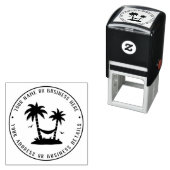 Rücksendeadresse für Strand und Palmen Permastempel (Beispiel)