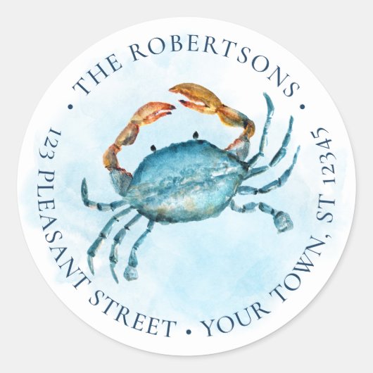 Rücksendeadresse für Strandcreme Runder Aufkleber (Vorderseite)