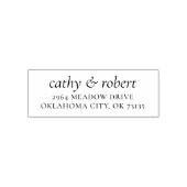 Rücksendeadresse für stylische Couple Names Permastempel (Design)