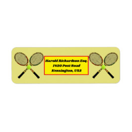 Rücksendeadresse für Tennis