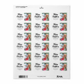 Rücksendeadresse für Text-Skript-Weihnachten-Foto Adressaufkleber (Vorne)