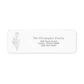 Rücksendeadresse für Tulip Line-Kunst (Vorne)