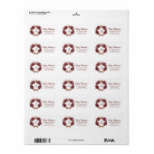 Rücksendeadresse für viktorianische Monogramm-Kran Adressaufkleber (Vorne)